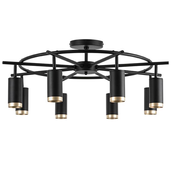 LR71837840 Люстра RULLO 8х50W GU10 ЧЕРНЫЙ (571718+214437-8+203440-8)