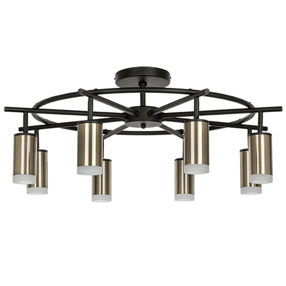 LR7183180 Люстра RULLO 8х50W GU10 ЧЕРНЫЙ/БРОНЗА (571718+214431-8+202430-8)