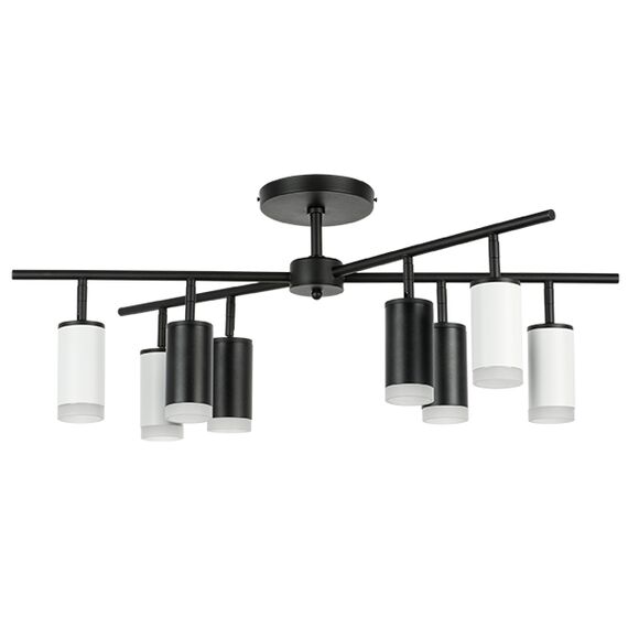 LR7283643740 Люстра RULLO 8х50W GU10 ЧЕРНЫЙ/БЕЛЫЙ (571728+214437-4+214436-4+202430-8)