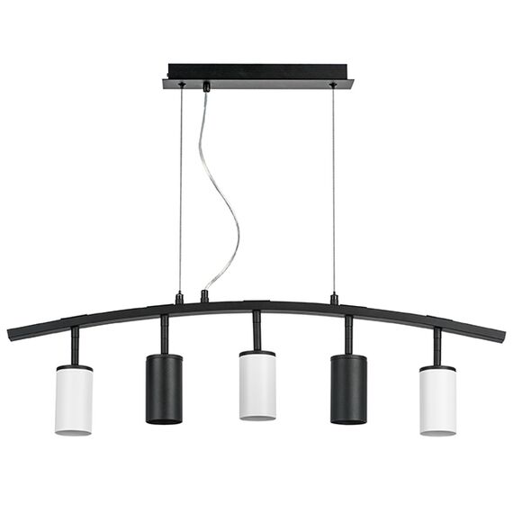 LR735372363 Люстра RULLO 5х50W GU10 ЧЕРНЫЙ/БЕЛЫЙ (571735+214437-2+214436-3)