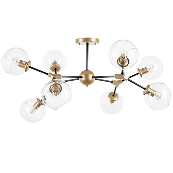 785083 Люстра BETA 8x40W E27 ЗОЛОТО/ЧЕРНЫЙ