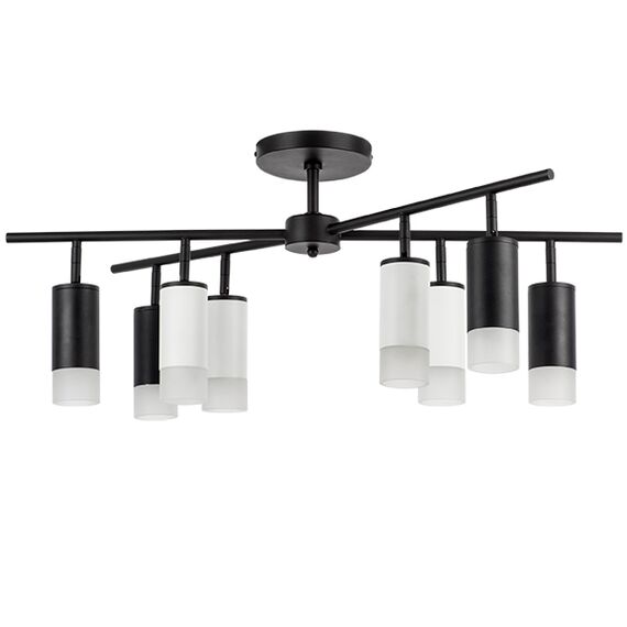 LR7283743641 Люстра RULLO 8х50W GU10 ЧЕРНЫЙ/БЕЛЫЙ (571728+214437-4+214436-4+202431-8)