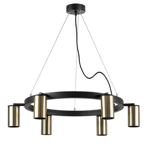 LR016316 Люстра RULLO 6х50W GU10 ЧЕРНЫЙ/БРОНЗА (571016+214431-6)