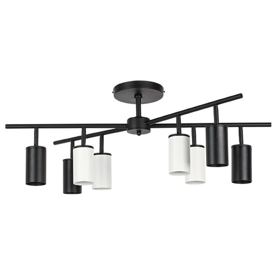 LR728374364 Люстра RULLO 8х50W GU10 ЧЕРНЫЙ/БЕЛЫЙ (571728+214437-4+214436-4)