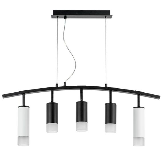 LR7358623731 Люстра RULLO 5х50W GU10 ЧЕРНЫЙ/БЕЛЫЙ (571735+214437-3+214486-2+202431-5)