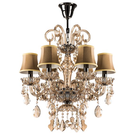 715067 Люстра NATIVO 6x40W E14 КОНЬЯК/ЧЕРНЫЙ ХРОМ/БЕЖЕВЫЙ