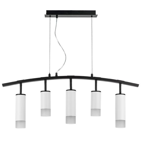 LR7353628631 Люстра RULLO 5х50W GU10 ЧЕРНЫЙ/БЕЛЫЙ (571735+214436-2+214486-3+202431-5)