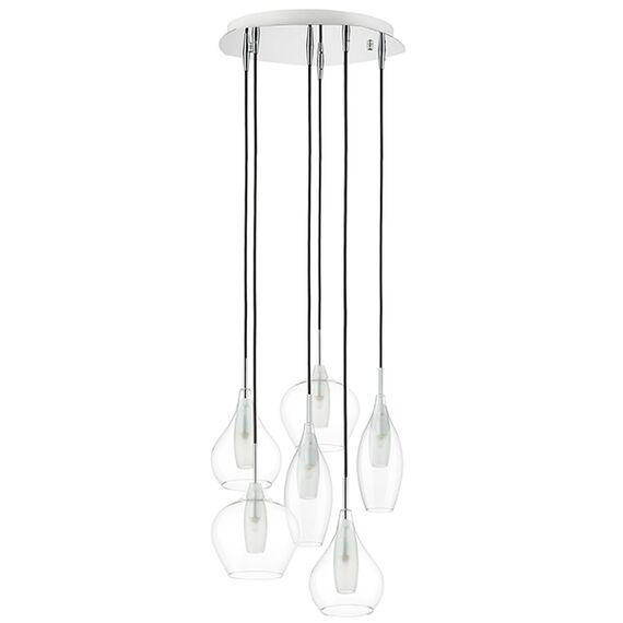 803061 Подвес PENTOLA 6х25W G9 ХРОМ/ПРОЗРАЧНЫЙ