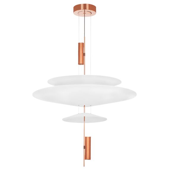 814532  2КОР! Люстра VIOLA LED 3x6W 560LM РОЗОВОЕ ЗОЛОТО/БЕЛЫЙ 3000K