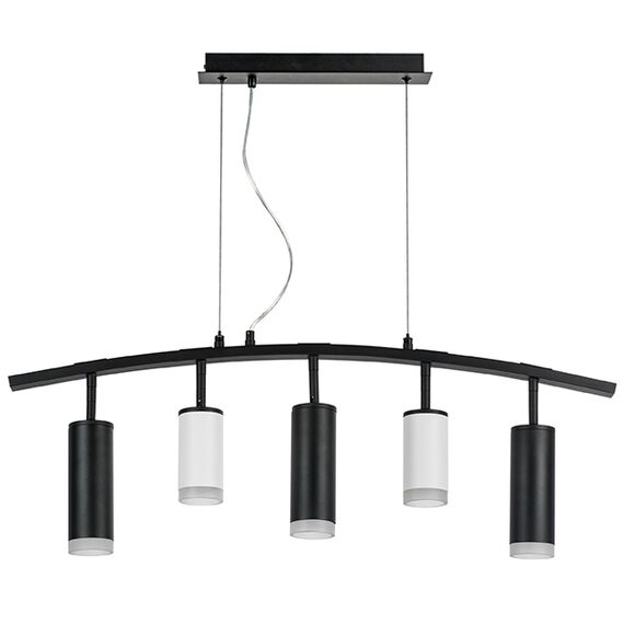 LR7353628730 Люстра RULLO 5х50W GU10 ЧЕРНЫЙ/БЕЛЫЙ (571735+214436-2+214487-3+202430-5)