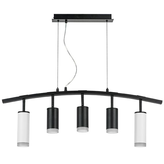 LR7358623730 Люстра RULLO 5х50W GU10 ЧЕРНЫЙ/БЕЛЫЙ (571735+214437-3+214486-2+202430-5)