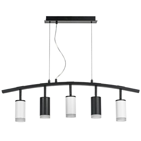 LR7353723630 Люстра RULLO 5х50W GU10 ЧЕРНЫЙ/БЕЛЫЙ (571735+214437-2+214436-3+202430-5)