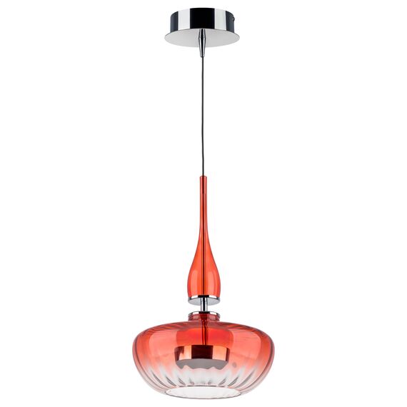 804402 Люстра ASTRA LED 12W 580LM ХРОМ/КРАСНЫЙ 3000K