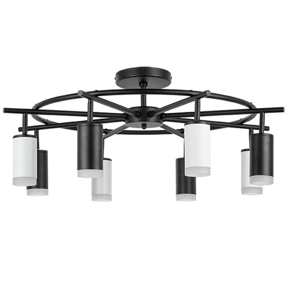 LR7183743640 Люстра RULLO 8х50W GU10 ЧЕРНЫЙ/БЕЛЫЙ (571718+214437-4+214436-4+202430-8)