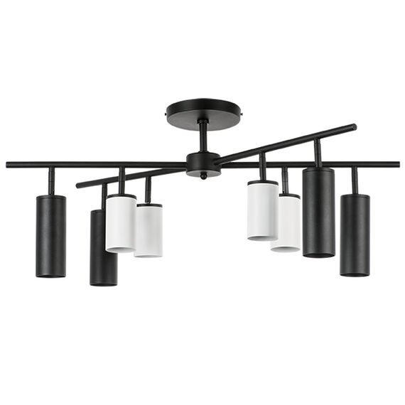 LR728364874 Люстра RULLO 8х50W GU10 ЧЕРНЫЙ/БЕЛЫЙ (571728+214436-4+214487-4)