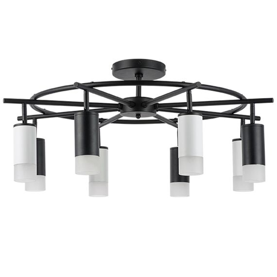 LR7183743641 Люстра RULLO 8х50W GU10 ЧЕРНЫЙ/БЕЛЫЙ (571718+214437-4+214436-4+202431-8)