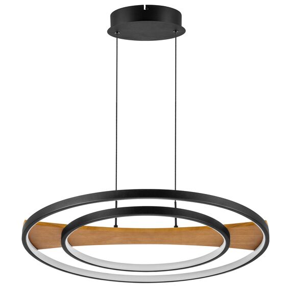 723227 Люстра LODI LED 43W 3440LM ЕРНЫЙ/ДЕРЕВО 3000K