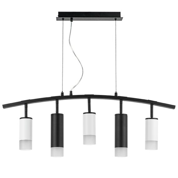 LR7353638721 Люстра RULLO 5х50W GU10 ЧЕРНЫЙ/БЕЛЫЙ (571735+214436-3+214487-2+202431-5)