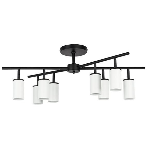 LR728368 Люстра RULLO 8х50W GU10 ЧЕРНЫЙ/БЕЛЫЙ (571728+214436-8)