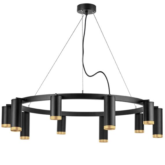 LR02037587540 Люстра RULLO 10х50W GU10 ЧЕРНЫЙ (571020+214437-5+214487-5+203440-10)