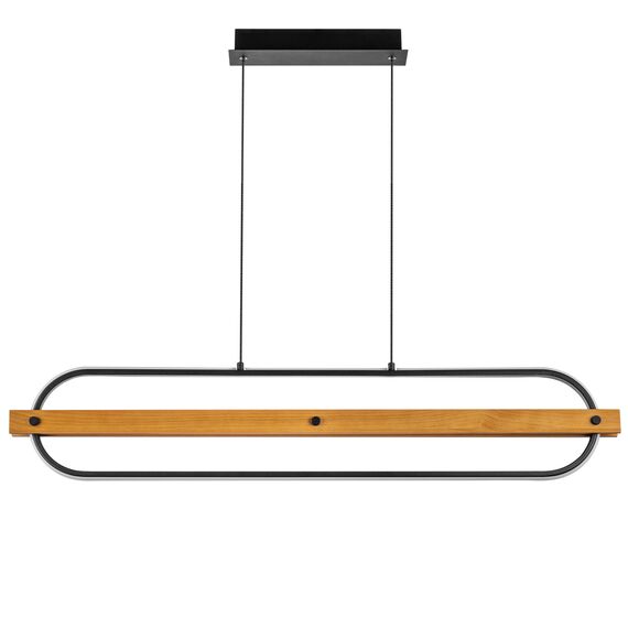 723337 Люстра LODI LED 36W 3240LM ЧЕРНЫЙ/ДЕРЕВО 3000K