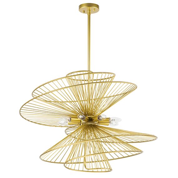 728183 Люстра ZETA 8х40W E14 ЗОЛОТО