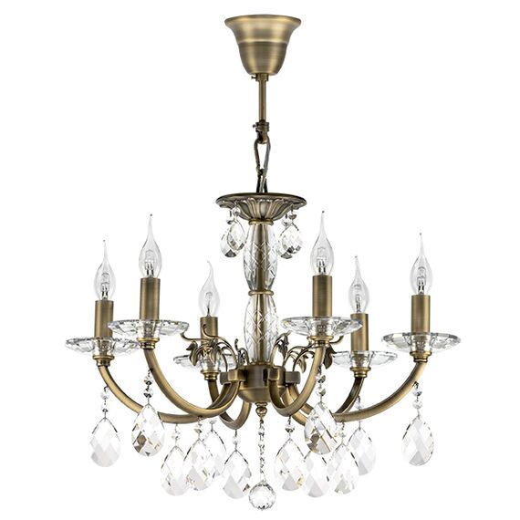 694061 Люстра STREGARO 6х60W E14 БРОНЗА