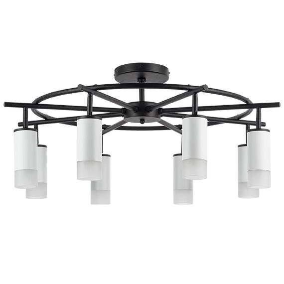 LR7183681 Люстра RULLO 8х50W GU10 ЧЕРНЫЙ/БЕЛЫЙ (571718+214436-8+202431-8)