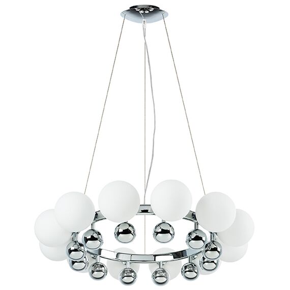 801124 Люстра SFERETTA 12х40W G9 ХРОМ/БЕЛЫЙ