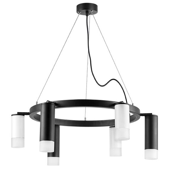 LR0168733631 Люстра RULLO 6х50W GU10 ЧЕРНЫЙ/БЕЛЫЙ (571016+214487-3+214436-3+202431-6)