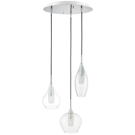 803051 Подвес PENTOLA 3х25W G9 ХРОМ/ПРОЗРАЧНЫЙ