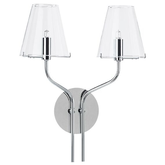 758624 Бра DIAFANO 2х40W G9 ХРОМ/ПРОЗРАЧНЫЙ