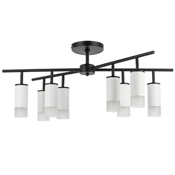 LR7283681 Люстра RULLO 8х50W GU10 ЧЕРНЫЙ/БЕЛЫЙ (571728+214436-8+202431-8)