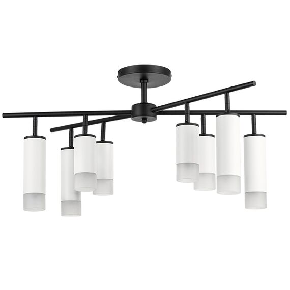 LR7283648641 Люстра RULLO 8х50W GU10 ЧЕРНЫЙ/БЕЛЫЙ (571728+214436-4+214486-4+202431-8)
