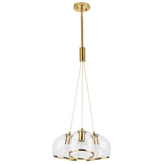 729031 Люстра SFERICO 3х40W E27 ЛАТУНЬ/ПРОЗРАЧНЫЙ