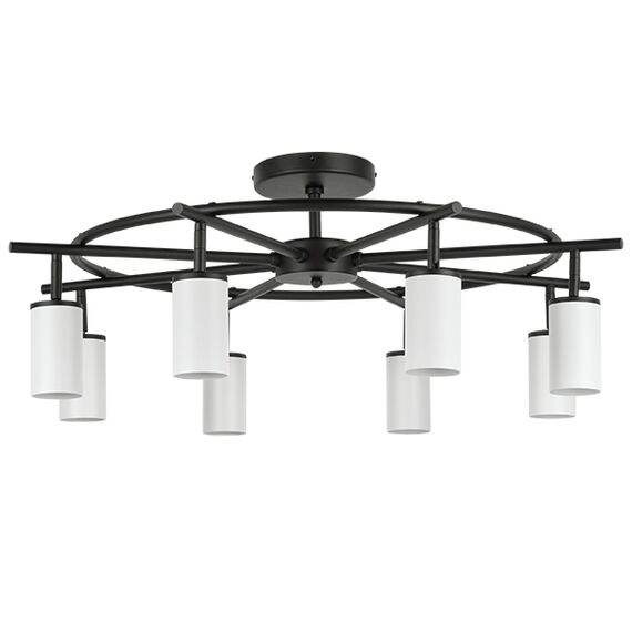 LR718368 Люстра RULLO 8х50W GU10 ЧЕРНЫЙ/БЕЛЫЙ (571718+214436-8)