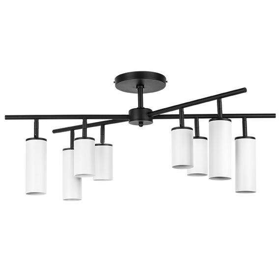 LR728364864 Люстра RULLO 8х50W GU10 ЧЕРНЫЙ/БЕЛЫЙ (571728+214436-4+214486-4)