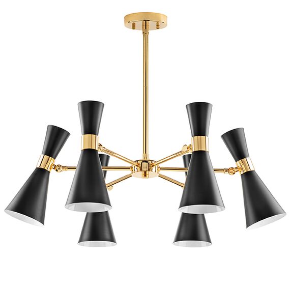 816067 Люстра DUMO 6х40W E14 ЧЕРНЫЙ МАТОВЫЙ/ЗОЛОТО