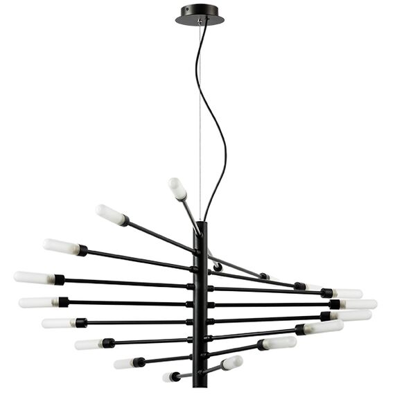 733187 Люстра RAGNO 18х40W G9 ЧЕРНЫЙ МАТОВЫЙ