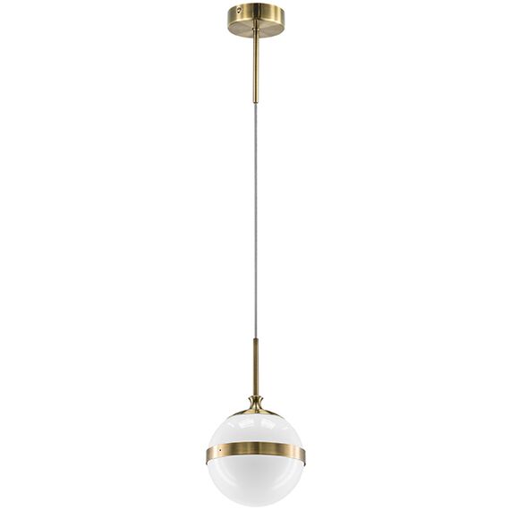 813111 Подвес GLOBO 1х40W E14 electroplating bronze/white