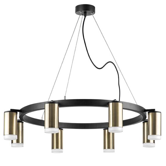 LR0183180 Люстра RULLO 8х50W GU10 ЧЕРНЫЙ/БРОНЗА (571018+214431-8+202430-8)