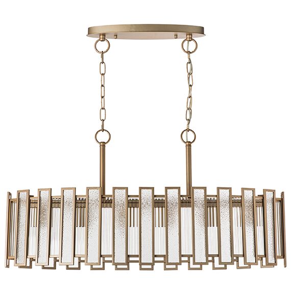 712162 Люстра AGAVE 6х40W E27 ШАМПАНЬ/ПРОЗРАЧНЫЙ