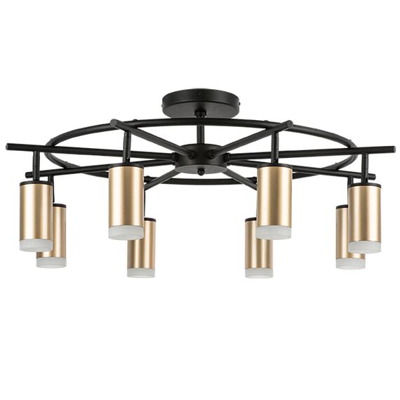 LR7184080 Люстра RULLO 8х50W GU10 ЧЕРНЫЙ/ЗОЛОТО (571718+214440-8+202430-8)
