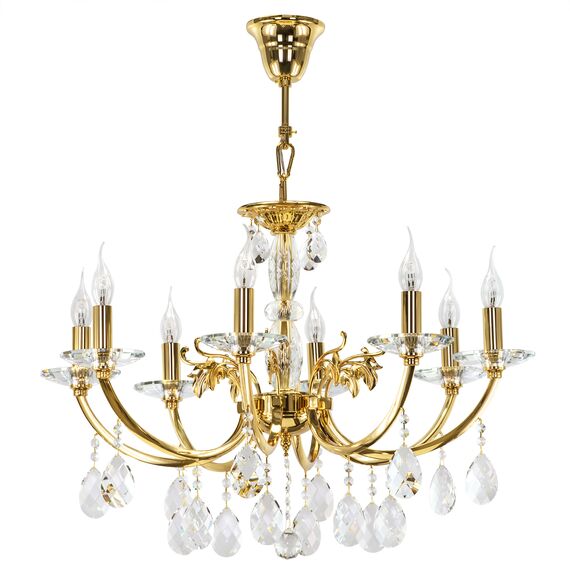 694082 Люстра подв STREGARO 8х60W E14 ЗОЛОТО