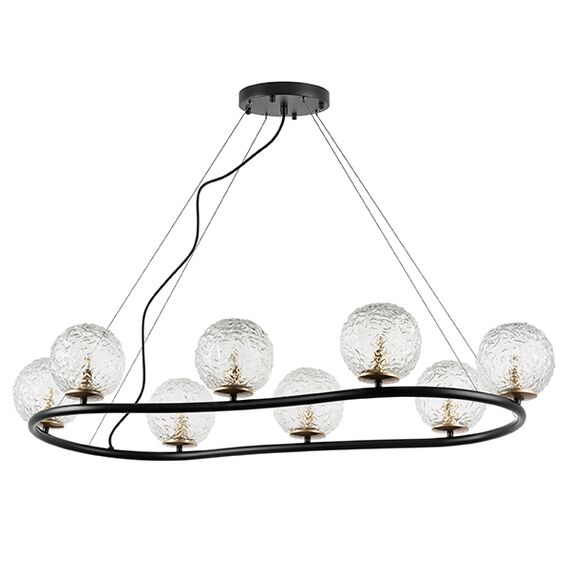 815287 Люстра BARI 8х10W(led) G9 ЧЕРНЫЙ МАТОВЫЙ/ЗОЛОТО