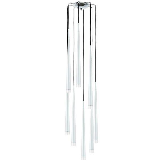 807086 Подвес PUNTO 8х25W G9 ХРОМ/БЕЛЫЙ