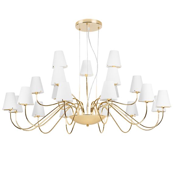 758212 Люстра подв. DIAFANO 21х40W G9 ЗОЛОТО/БЕЛЫЙ