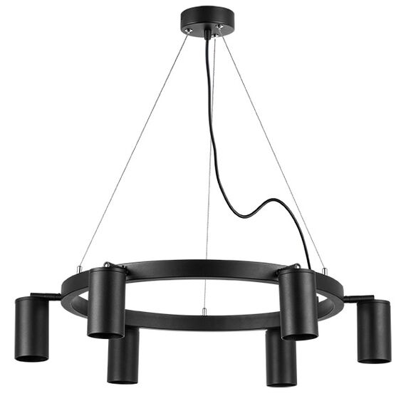 LR016376 Люстра RULLO 6х50W GU10 ЧЕРНЫЙ (571016+214437-6)