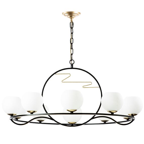 762117 Люстра ENNA 11х40W E14 ЧЕРНЫЙ/ЗОЛОТО