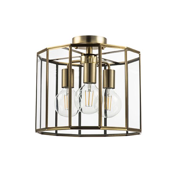 798231 Люстра GENNI 3х40W E27 ЛАТУНЬ/ПРОЗРАЧНЫЙ